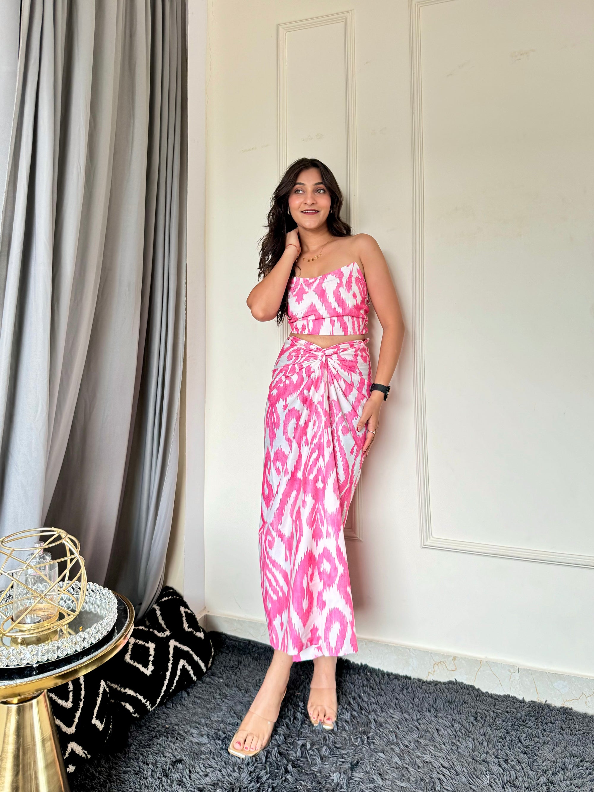 Ikkat Draped Co-ord Set