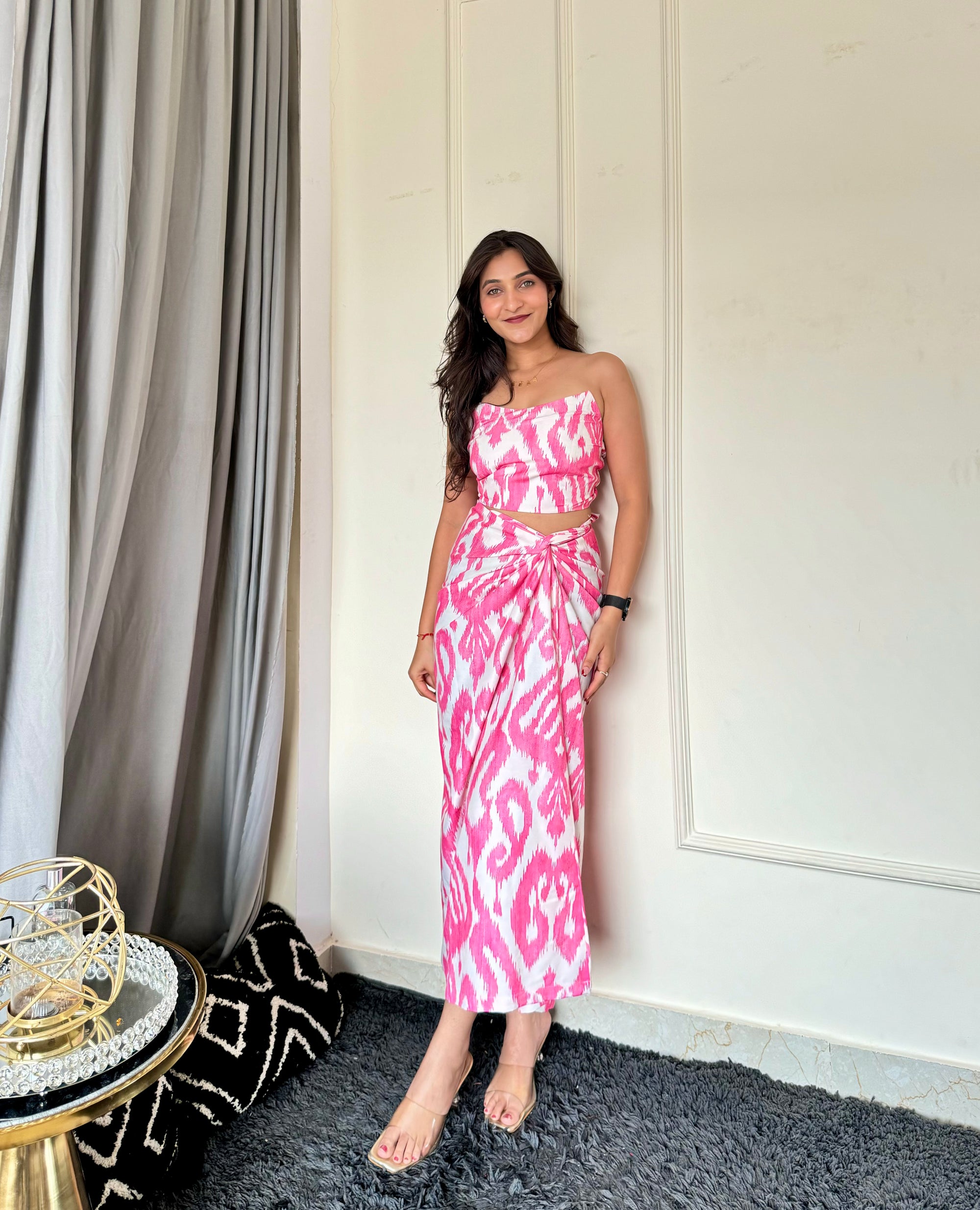 Ikkat Draped Co-ord Set